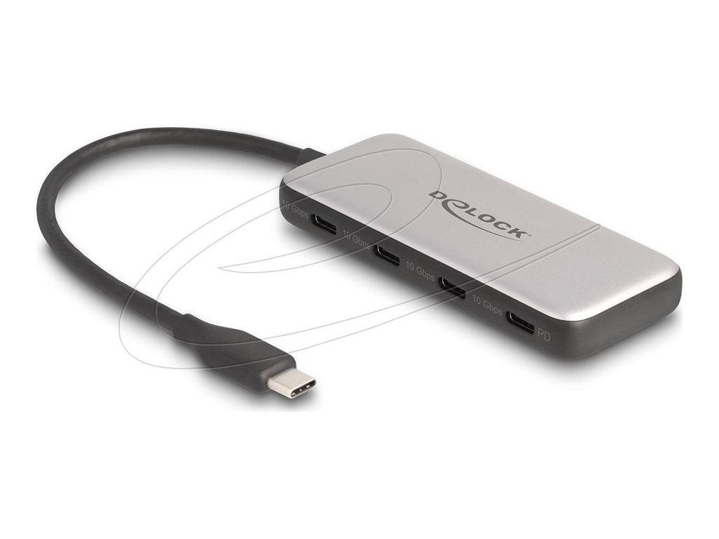 Delock Hub - 10 Gbps, PD 85W - 4 x USB-C 3.2