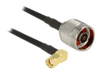 Delock Antennenkabel - RP-SMA (S) gewinkelt zu N-Anschluss (S)