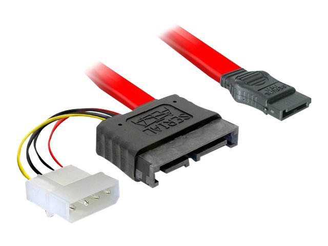Delock SATA Slimline ALL-in-One cable - SATA-Kabel - interne Stromversorgung, 4-polig, Slimline SATA (M)