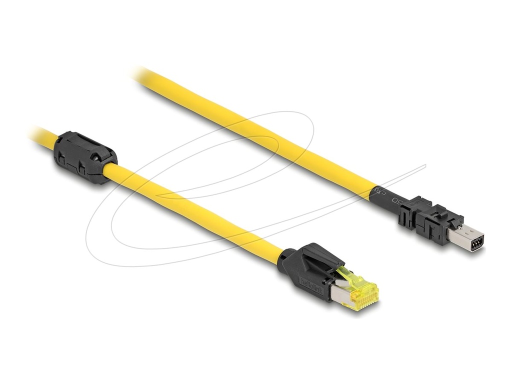 Delock Netzwerkkabel - 8-polig Mini-IO Typ 2 d-Form zu RJ-45 (M)