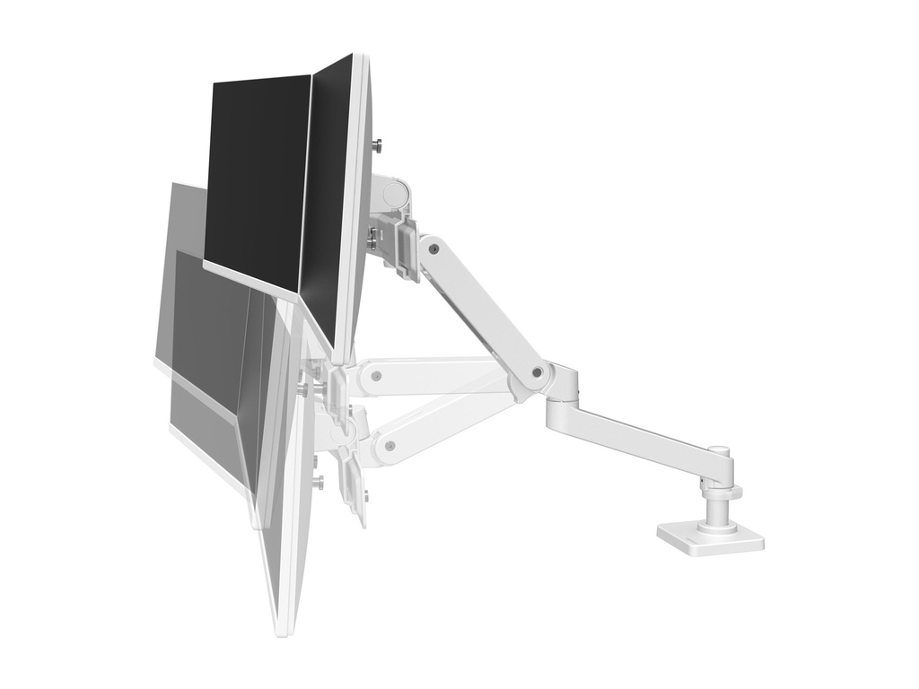 Ergotron LX Pro - Befestigungskit (Dual Direct Arm) - für 2 LCD-Displays - Aluminium - weiß - Bildschirmgröße: bis zu 68,6 cm (bis zu 27 Zoll)