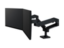 Ergotron LX Pro - Befestigungskit (Doppelarm) - modular - für 2 LCD-Displays - nebeneinander - Aluminium - Schwarz - Bildschirmgröße: bis zu 68,6 cm (bis zu 27 Zoll)