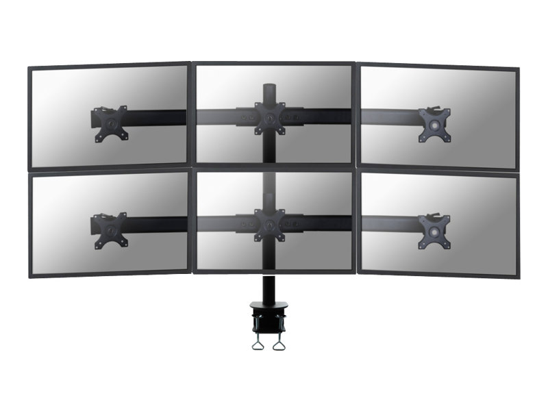Neomounts FPMA-D700D6 - Befestigungskit - Voll beweglich - für 6 LCD-Displays - Schwarz - Bildschirmgröße: 48.3-68.6 cm (19"-27")
