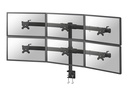 Neomounts FPMA-D700D6 - Befestigungskit - Voll beweglich - für 6 LCD-Displays - Schwarz - Bildschirmgröße: 48.3-68.6 cm (19"-27")