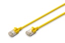 DIGITUS CAT 6A F-FTP Slim Patchkabel, 0,3m, Gelb