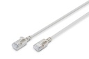 DIGITUS CAT 6A F-FTP Slim Patchkabel, 0,3 m, Grau