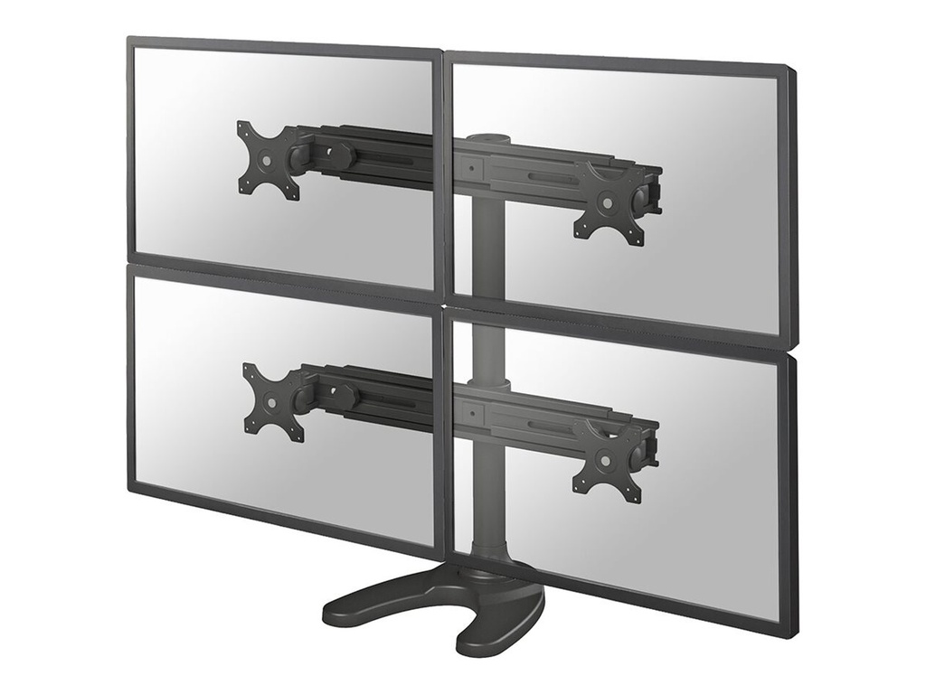 Neomounts FPMA-D700DD4 - Aufstellung - Voll beweglich - für 4 LCD-Anzeigen - Schwarz - Bildschirmgröße: 48.3-76.2 cm (19"-30")