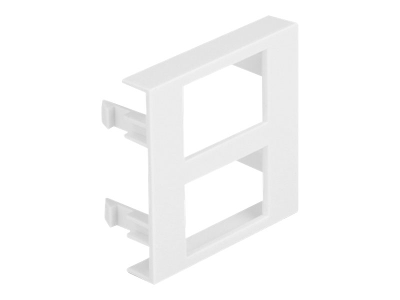 Delock Easy 45 - Einrastmodul - 45 x 45 mm, Rechteck-Ausschnitt 17 x 24,3 mm - 2-fach - weiß (Packung mit 5)