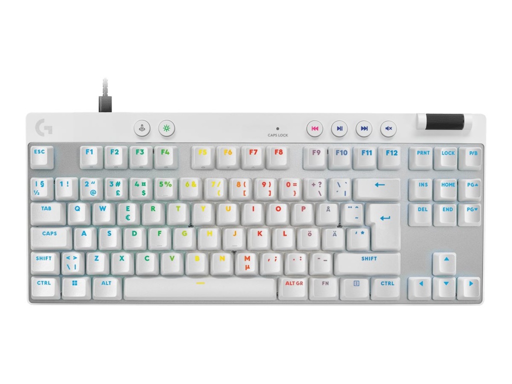 Logitech G PRO X RAPID - Tastatur - TKL - Hintergrundbeleuchtung - USB - QWERTY - Nordisch (Dänisch/Finnisch/Norwegisch/Schwedisch)