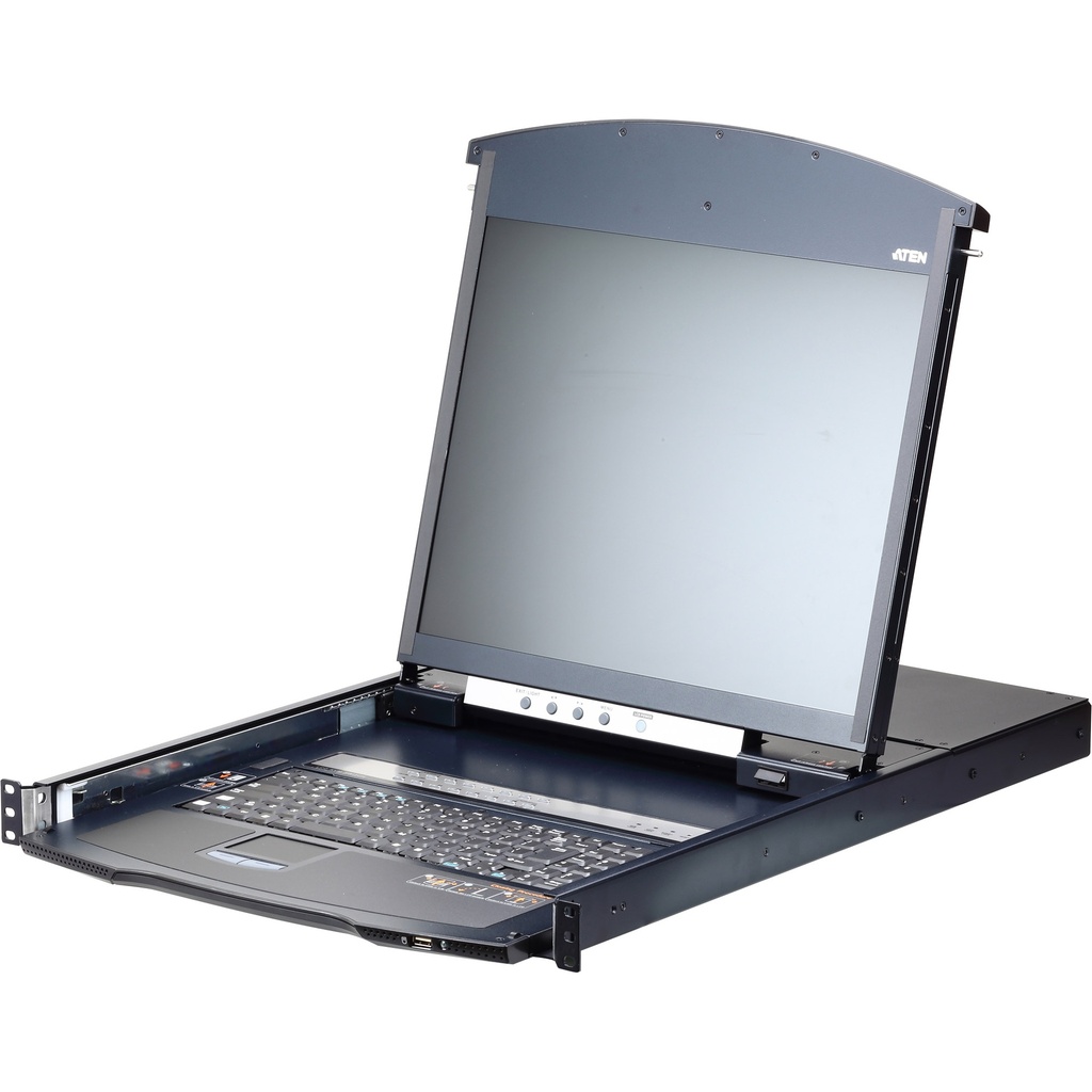 ATEN 16-Port Cat 5 Dual Rail 17i LCD KVM over IP Switch 1 Local and 1 Rem Access with