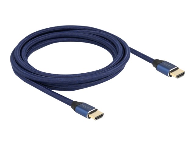 Delock Ultra High Speed - HDMI-Kabel - HDMI männlich zu HDMI männlich - 3 m - Dreifachisolierung - Blau - vergoldete Kontakte, 8K60Hz (7680 x 4320)