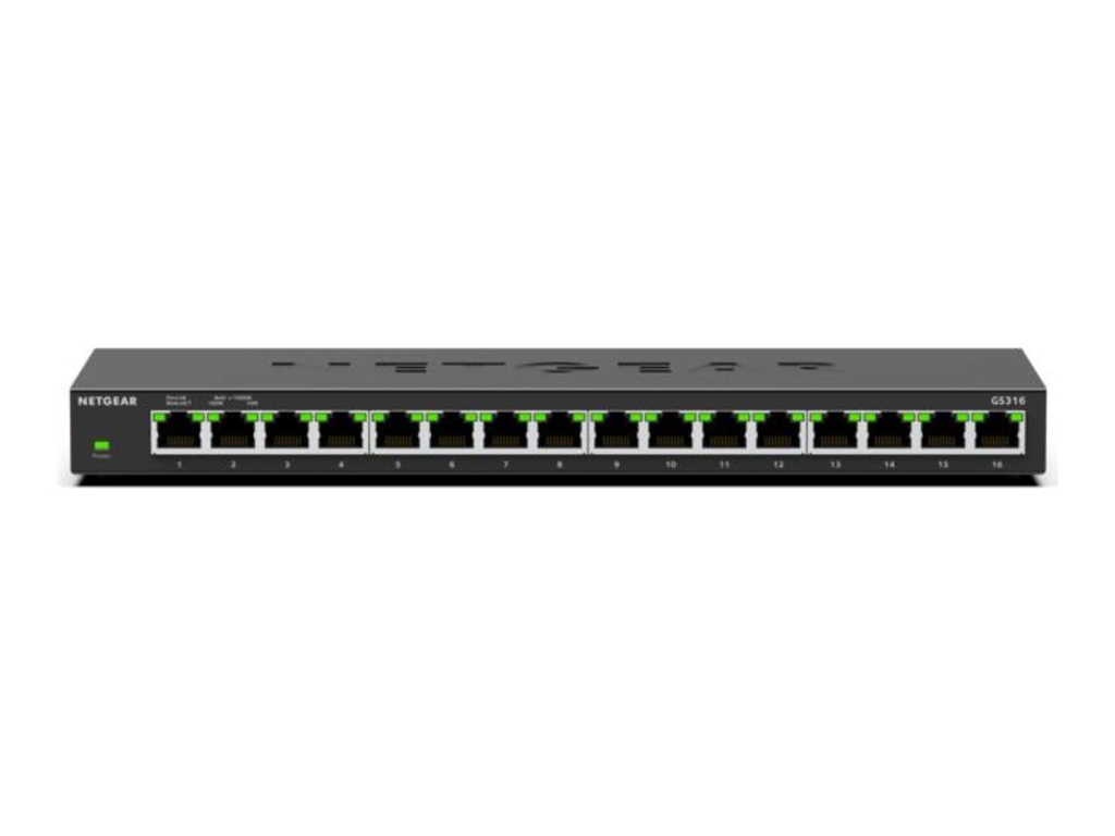 Netgear GS316v3 - Switch - unmanaged - 16 x 10/100/1000