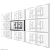 Neomounts Videowall-Wandhalterung - 70 kg - 81,3 cm (32") - 190,5 cm (75") - 200 x 200 mm - 600 x 600 mm - 0 - 6°
