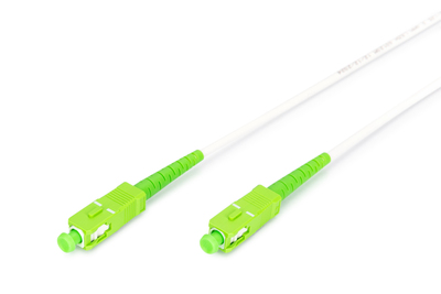 DIGITUS Glasfaser Patchkabel, stahlarmiert, simplex, singlemode, SC/APC  SC/APC, 1 m