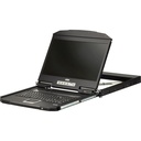 ATEN 1U Short Depth USB VGA Single RailLCD............-German Keyboard - KVM-Konsole