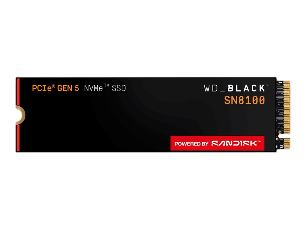 SanDisk WD Black SN8100 - SSD - verschlüsselt - 4 TB - intern - M.2 2280 - PCI Express 5.0 x4 (NVMe)