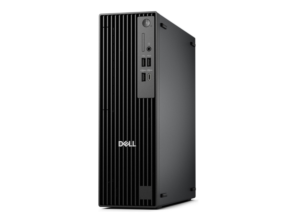 Dell Pro Slim Plus QBS1250 - Schlanker Desktop - Core Ultra 5 235 / 3.4 GHz - RAM 16 GB - SSD 512 GB - NVMe, TLC - Intel Graphics - 1GbE, Bluetooth, Wi-Fi 6E - WLAN: Bluetooth, 802.11a/b/g/n/ac/ax (Wi-Fi 6E)