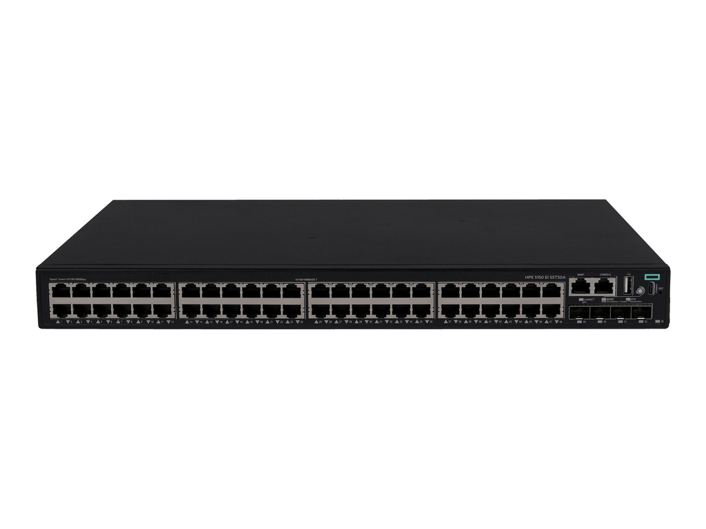 HPE Networking Comware 5150EI 48p 10M/100M/1G 4p SFP+ 1G/10G Switch - Switch - L3 - managed - 48 x 10/100/1000Base-T + 4 x 1 Gigabit / 10 Gigabit SFP+ (Uplink / Stacking)