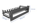 Delock Rack-Schiene mit Schutzschalter - DIN schienenmontierbar - Schwarz, RAL 9005 - 3U - 48.3 cm (19")