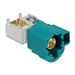 Delock HSD Z Stecker +2 Power Pins PCB - HSD Z - Männlich - 90° - Gold - Blau - Messing
