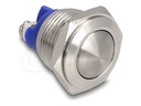 Delock Drücktaster - for installation 16 mm, 2 x screw terminal, actuator domed