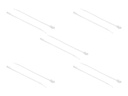 Delock Cable Tie with Fastening Eyelet - Kabelbinder - 30 cm - weiß (Packung mit 10)