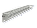 Delock Verlegetafel für Rack-Kabelmanagement - mit Öffnung und Kantenschutz - Grau, RAL 7035 - 1U - 48.3 cm (19")