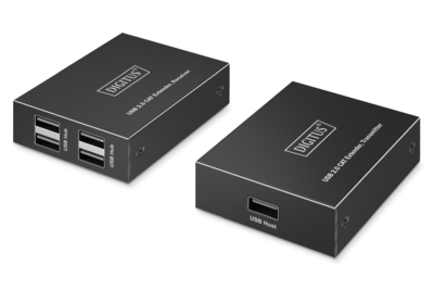 DIGITUS USB 2.0 CAT Extender, 4 Port USB-A, 150m