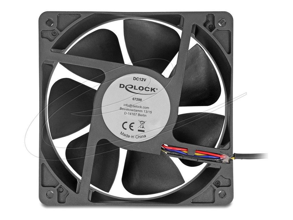 Delock Gehäuselüfter - axial - 120 mm - Schwarz