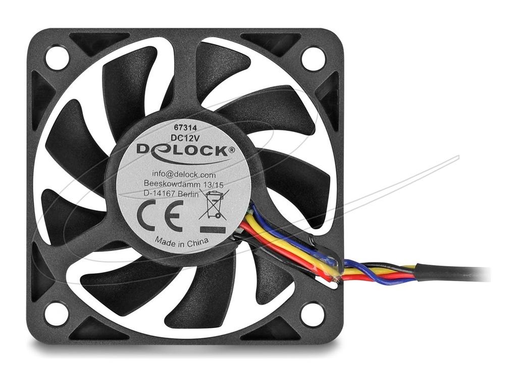 Delock Gehäuselüfter - axial - 50 mm - Schwarz