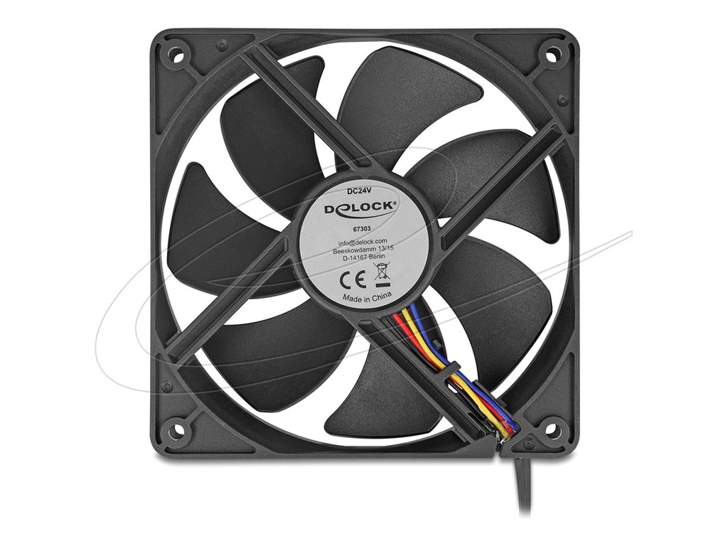 Delock Gehäuselüfter - axial - 120 mm - Schwarz