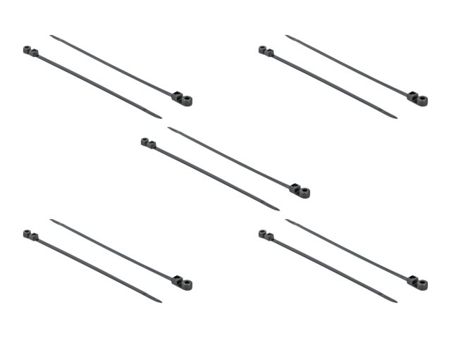 Delock Cable Tie with Fastening Eyelet - Kabelbinder - 30 cm - Schwarz (Packung mit 10)
