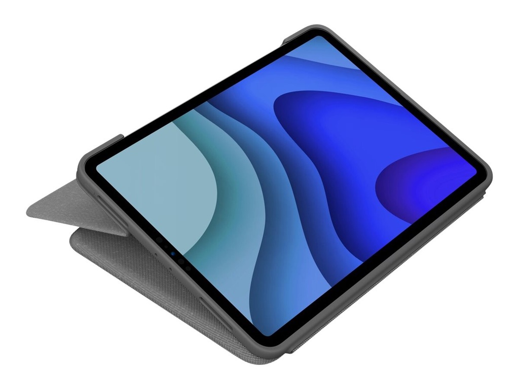 Logitech Folio Touch - Tastatur und Foliohülle - mit Trackpad - hinterleuchtet - Apple Smart connector - AZERTY - Französisch - Oxford Gray - für Apple 10.9-inch iPad Air (4. Generation, 5. Generation)