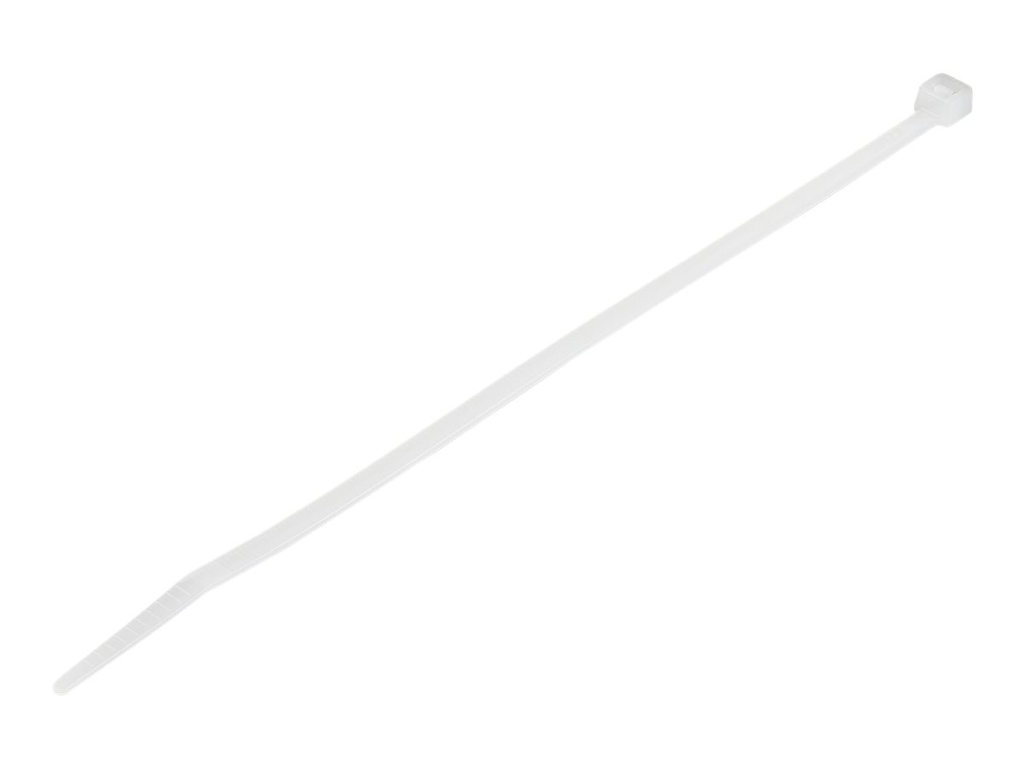 StarTech.com Kabelbinder - 203x4 mm, gebogene Spitze, weiß, 1000 Stück - Kabelbinder - 20.32 cm - weiß - TAA-konform (Packung mit 1000)