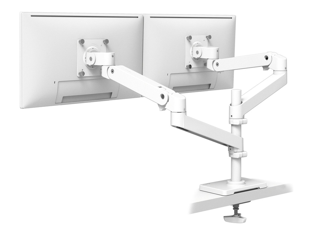 Ergotron LX Pro - Befestigungskit (Doppelarm) - für 2 LCD-Displays - Lochplatte-Montage - Aluminium - weiß - Bildschirmgröße: bis zu 61 cm (bis zu 24 Zoll)