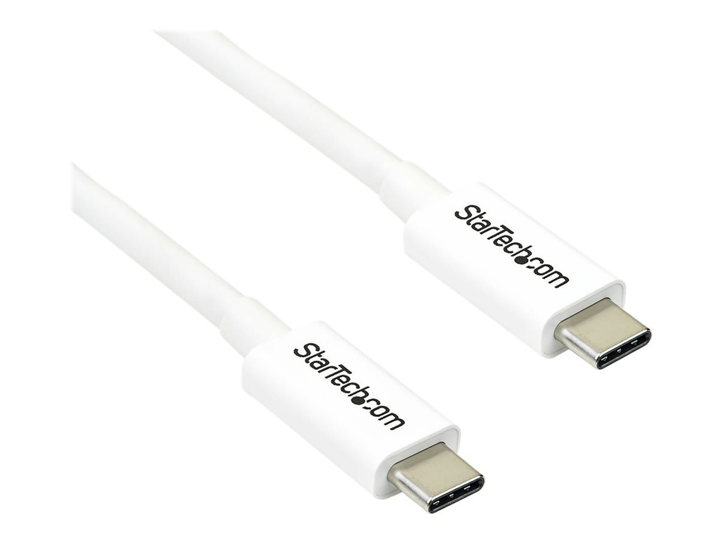 StarTech.com 6.6ft (2m) Thunderbolt 3 Cable, 20Gbps, 100W PD, 4K Video, Thunderbolt-Certified, Compatible w/ TB4/USB 3.2/DisplayPort - Thunderbolt-Kabel - USB-C (M)