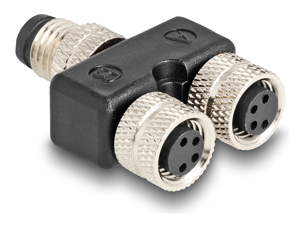 Delock Netzwerk-Splitter - 4-poliger M8 (M)