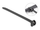 Delock Kabelbinder - mit Metalllasche - 34.3 cm - Schwarz (Packung mit 10)