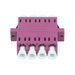 Synergy 21 LWL-Kupplung LC-Buchse/LC-Buchse 50/125u Multimode OM4 erika-violett Quad PVC - Multimode-Faser