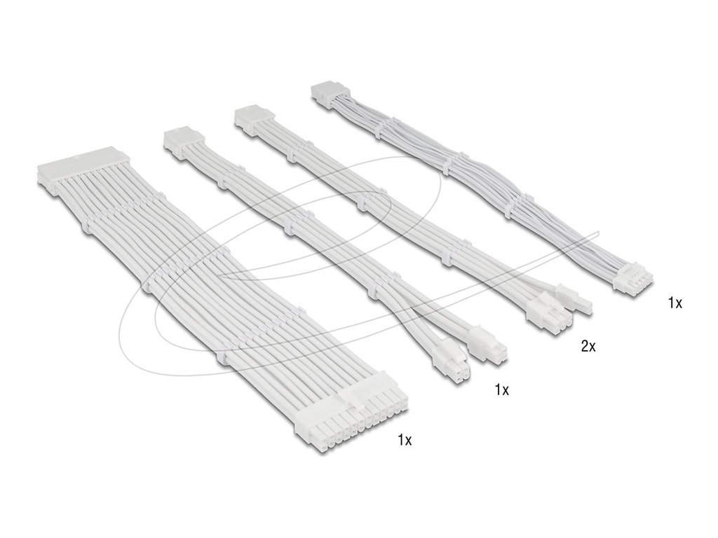 Delock Stromkabelkit - weiß
