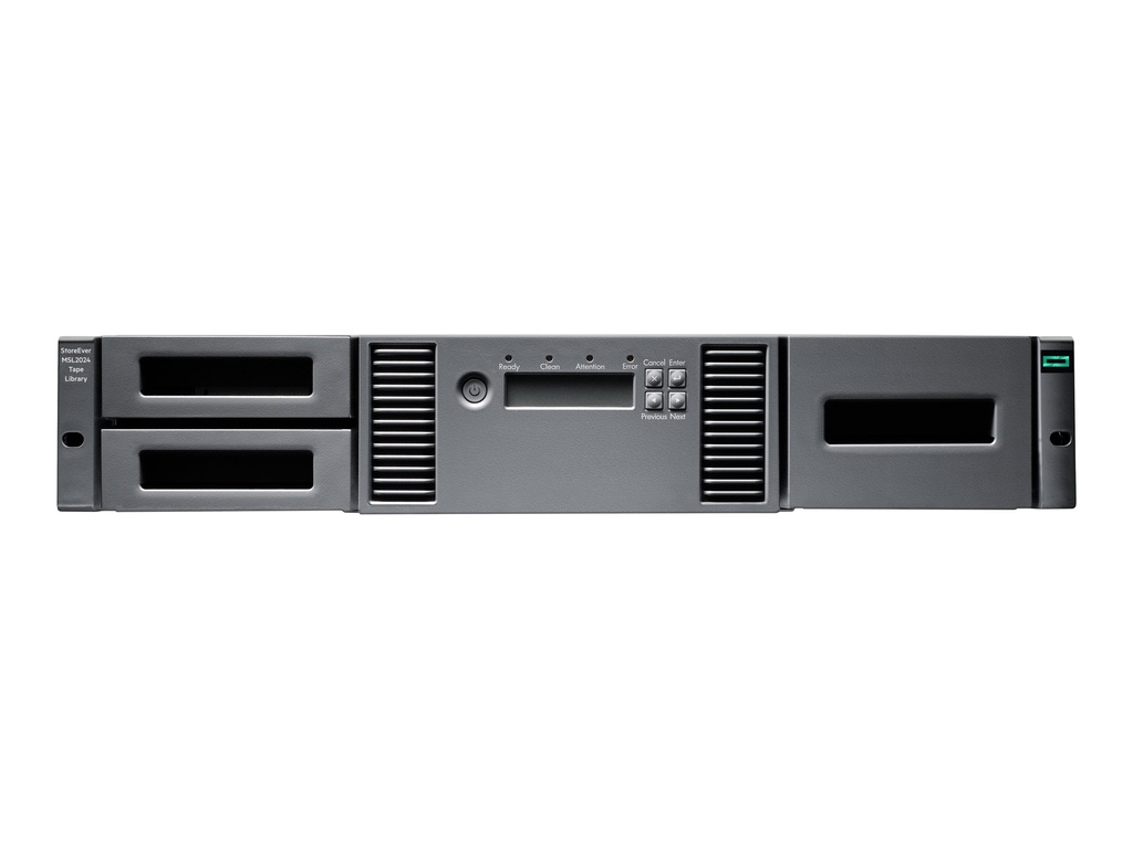 HPE Storage MSL2024 - Bandbibliothek - 288 TB / 720 TB - Steckplätze: 24 - LTO Ultrium (12 TB / 30 TB)