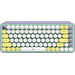 Logitech POP Keys - Mini - Kabellos - RF Wireless + Bluetooth - Mechanischer Switch - QWERTY - Grün - Violett - Weiß - Gelb