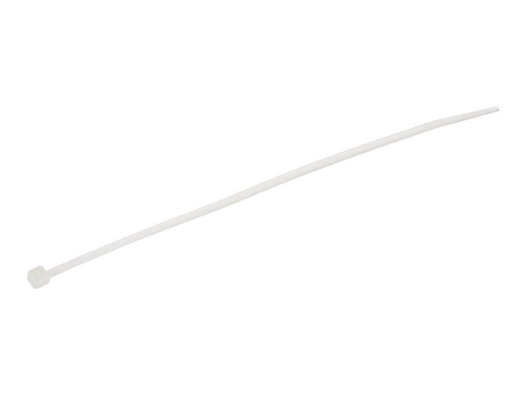 StarTech.com Kabelbinder - 152x3 mm, gebogene Spitze, weiß, 100 Stück - Kabelbinder - 15.24 cm - weiß - TAA-konform (Packung mit 100)