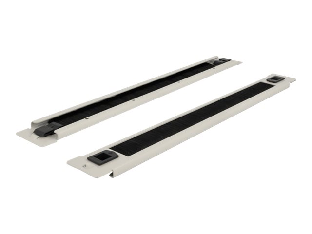 Delock Cable Management Brush Strip - Kabelführungspanel mit Bürste - Grau - 1U - 48.3 cm (19")