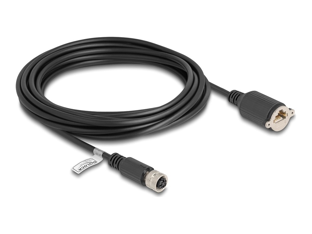 Delock Netzwerkkabel - M12 (4-polig) (W) zu RJ-45 (W)
