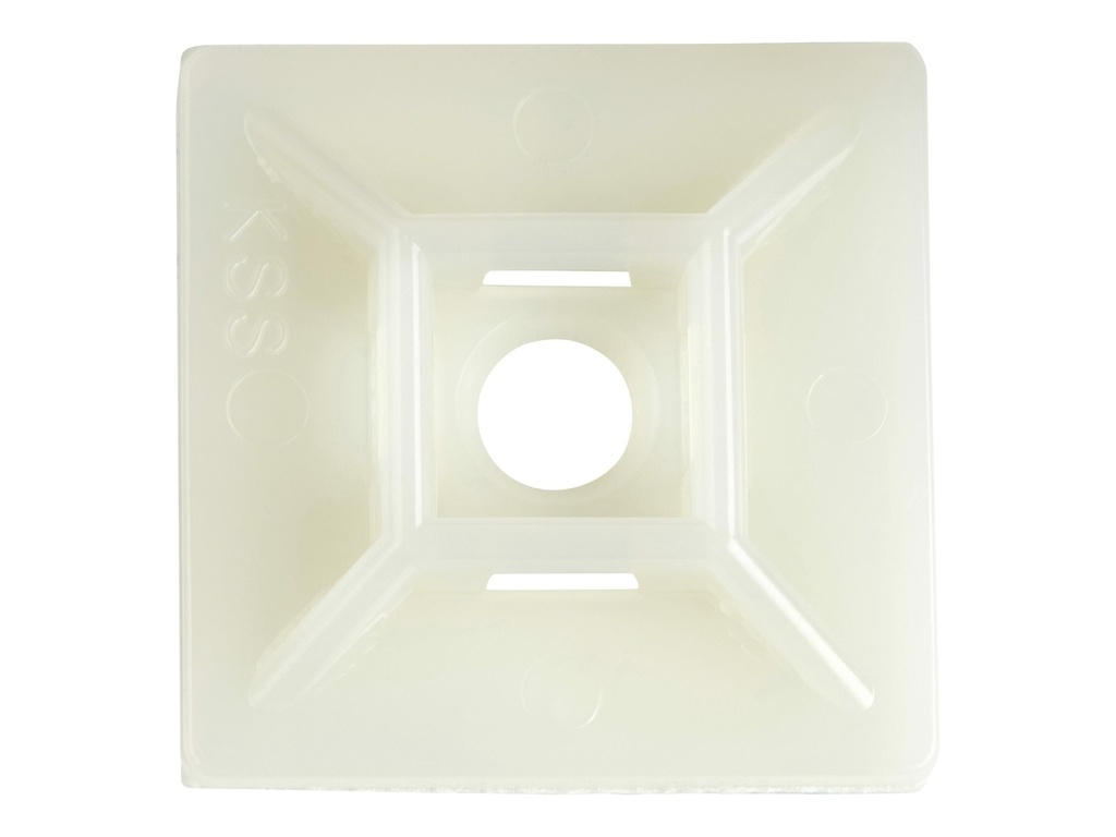 StarTech.com 100 Stück Selbstklebende Kabelbinderhalterungen - Groß - Kabelbinderhalterung - weiß - TAA-konform (Packung mit 100)