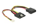 Delock Netzteil - interne Stromversorgung, 4-polig zu 4-Pin-Mini-Stromversorgungsstecker, SATA-Stromstecker
