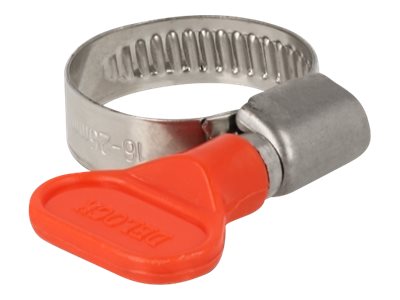 Delock Butterfly - Schlauchschelle - geeignet für 16 - 25 mm Schlauch - Rot (Packung mit 10)