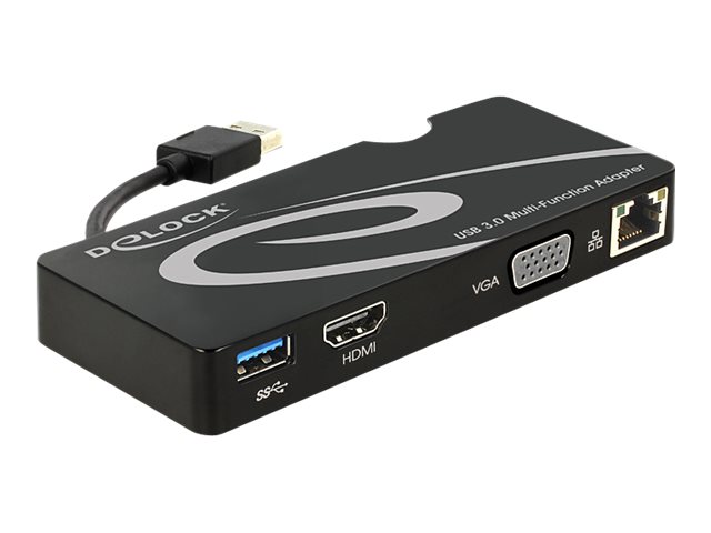 Delock Dockingstation - USB - VGA, HDMI - 1GbE