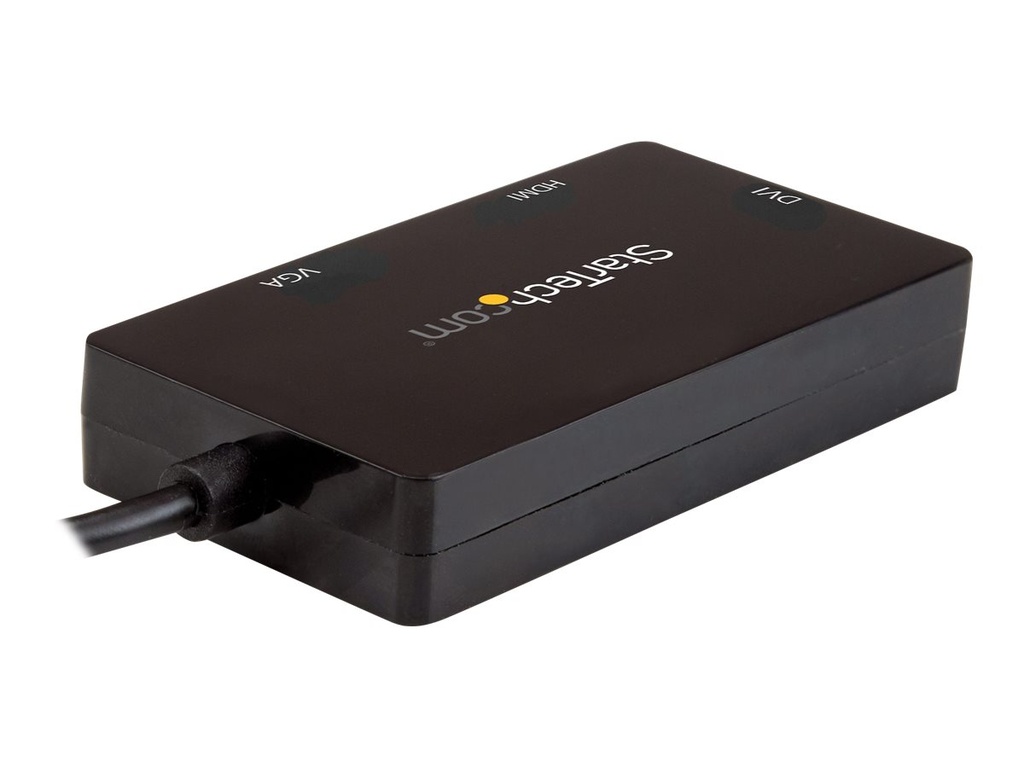 StarTech.com 4K USB C to HDMI, VGA & DVI Multi Port Video Display Adapter for Mac / Windows Laptop & Monitor (CDPVGDVHDBP)